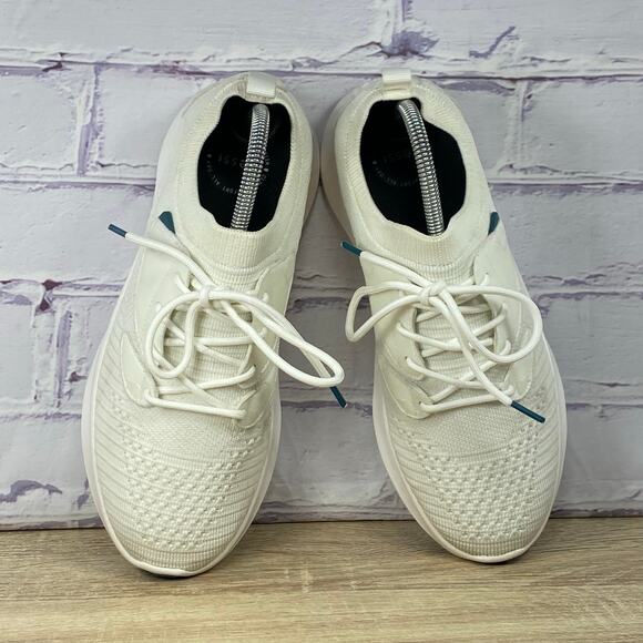 Vessi Everyday Move White Waterproof Sneakers Women's Size 9 Knit Shoes - Picture 5 of 8
